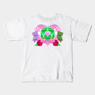 DiceHeart - Genderqueer Banner, Bright Green Dice Kids T-Shirt